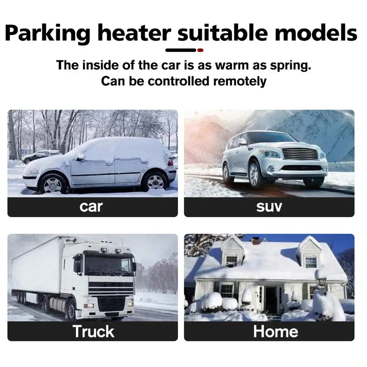 

HCalory Car Heater 12V 8KWDiesel Air Heater Remote Control Air Parking Heater Kit Car Bus Trucks Van Boat Winter Warming Machine