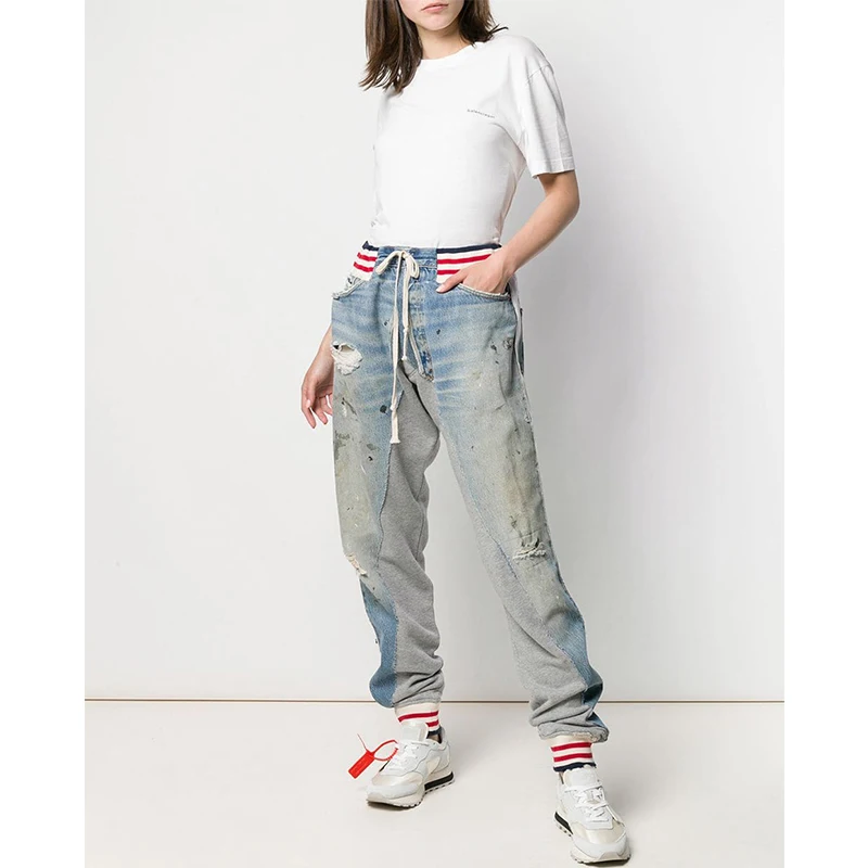 

NIGO 21ss GL Denim Stitching Webbing Pants