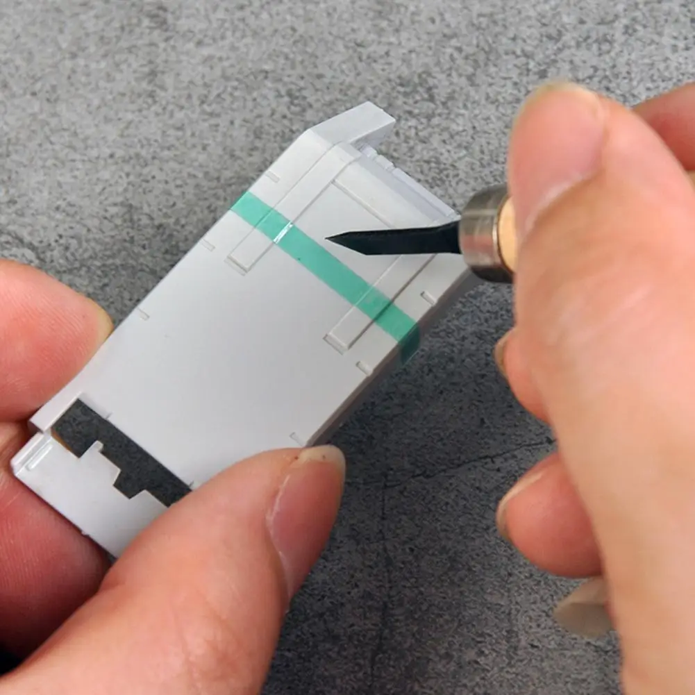 

Military Model Gundam Model Making Engraving Pen Engraving Right Hard Needle Tape Angle Auxiliary Curved Tool Edge Engraving A5J