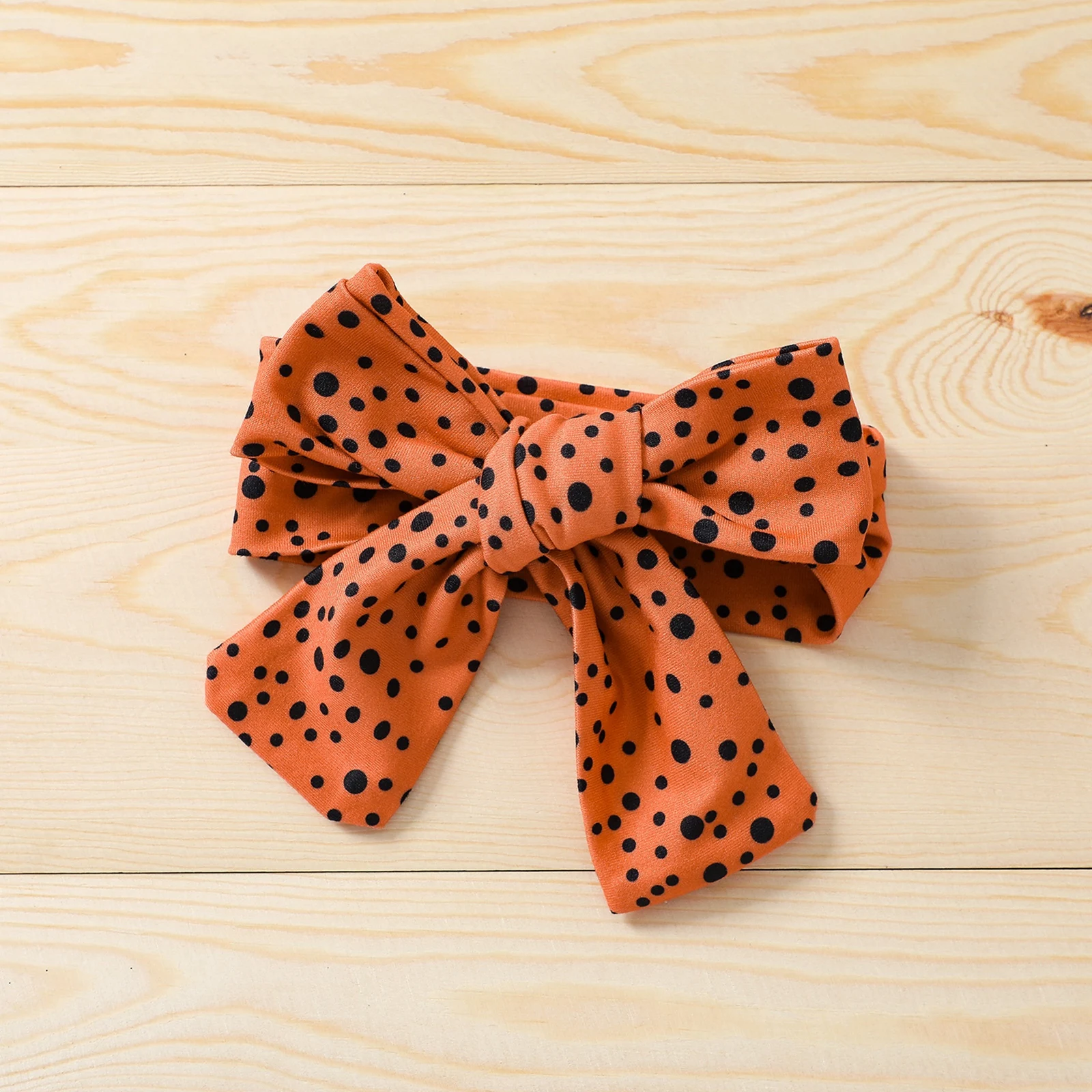 

3 Pcs Baby Clothing Girls Tie-up Ribbed Long Sleeve Playsuit Dot Print Pants Bowknot Headband Clothes Set