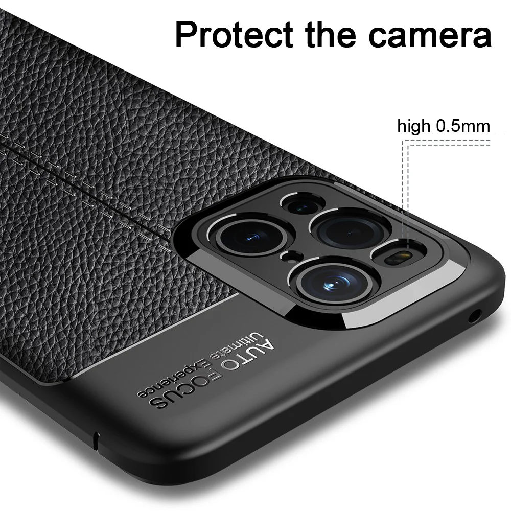 KEYSION Shockproof Case for OPPO Find X3 Pro 5G luxury leather texture soft silicone Phone Back Cover for Find X3 Lite X3 Neo