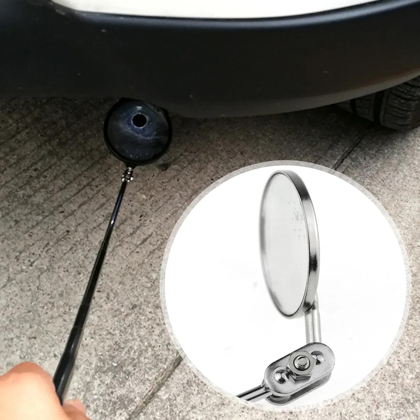 Car Telescopic Inspection Mirror Round Inspection Mirror Extending Detection Round Lens For Auto Inspection Hand Repair Tools