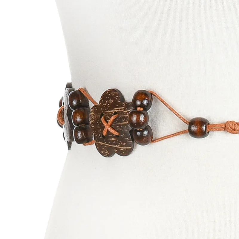 Стиль Бохо веревка винтажный вязаный дизайнерский пояс для женщин платье пальто