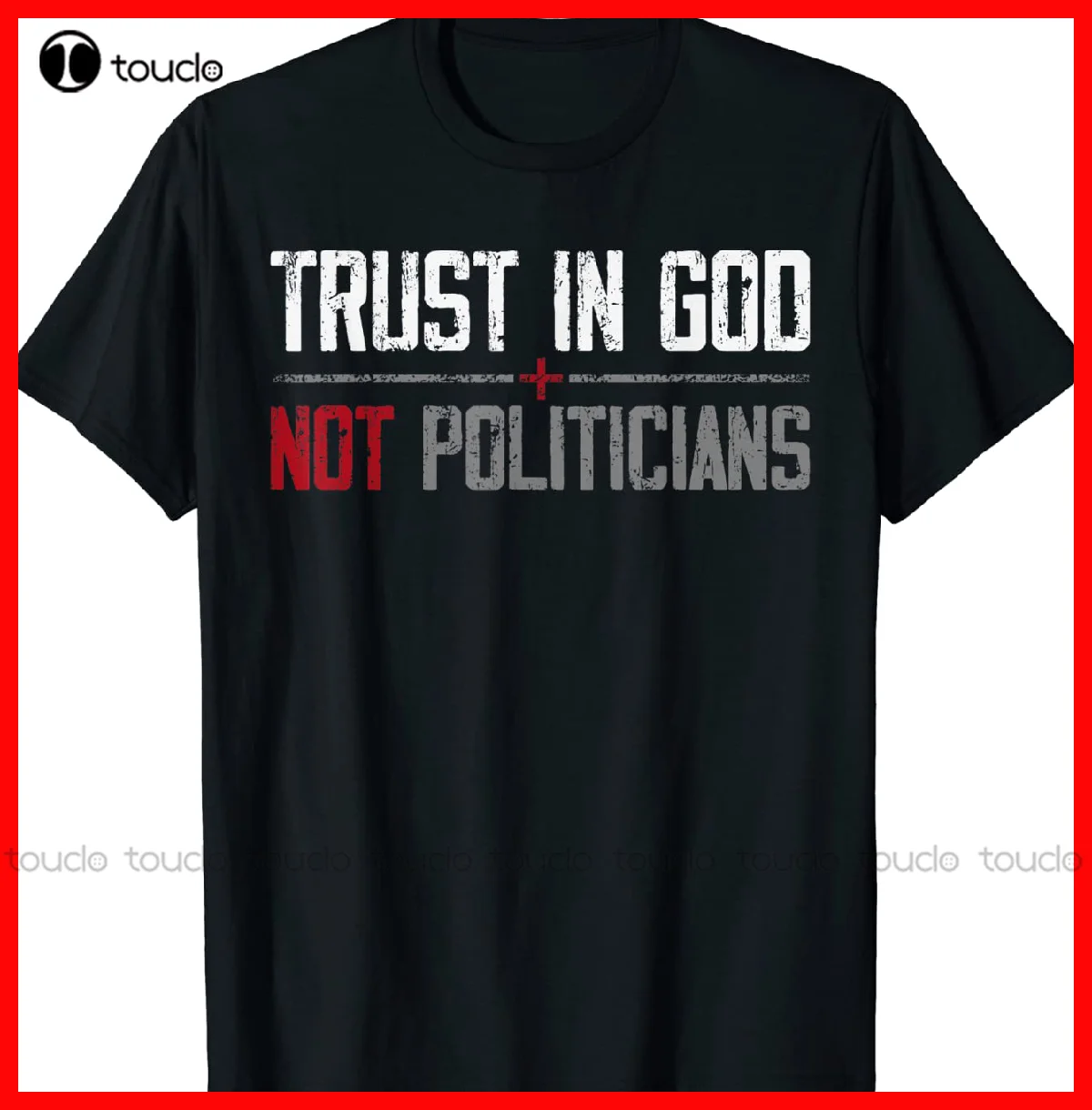 Женская футболка с надписью Trust In God американским флагом | одежда