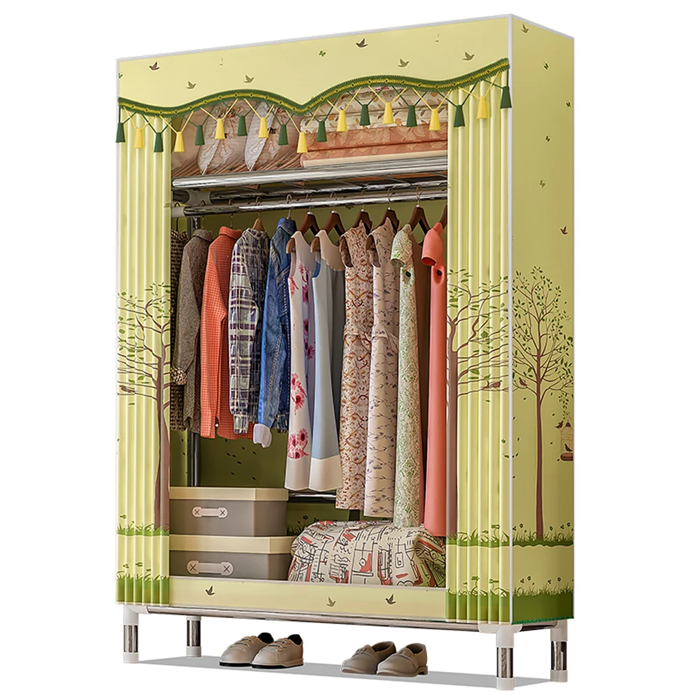 New Fold Portable Wardrobe Closet Clothes Storage Organizer Clothing Rack Fleece Fabric Garment | Мебель