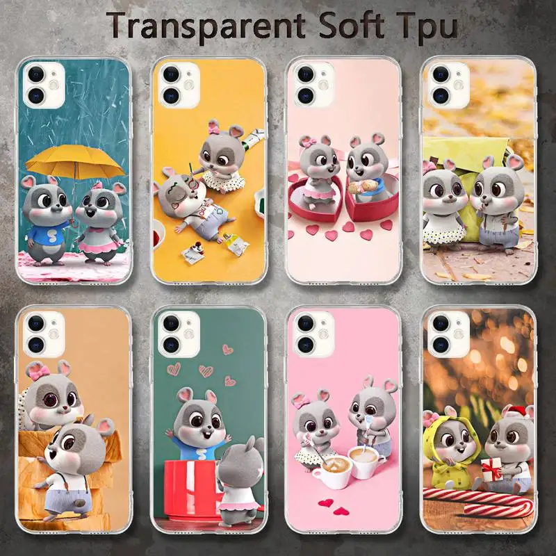 

Cute couple rabbit Phone Case for iPhone 8 7 6 6S Plus X 5S SE 2020 XR 11 pro XS MAX 12 12Mini