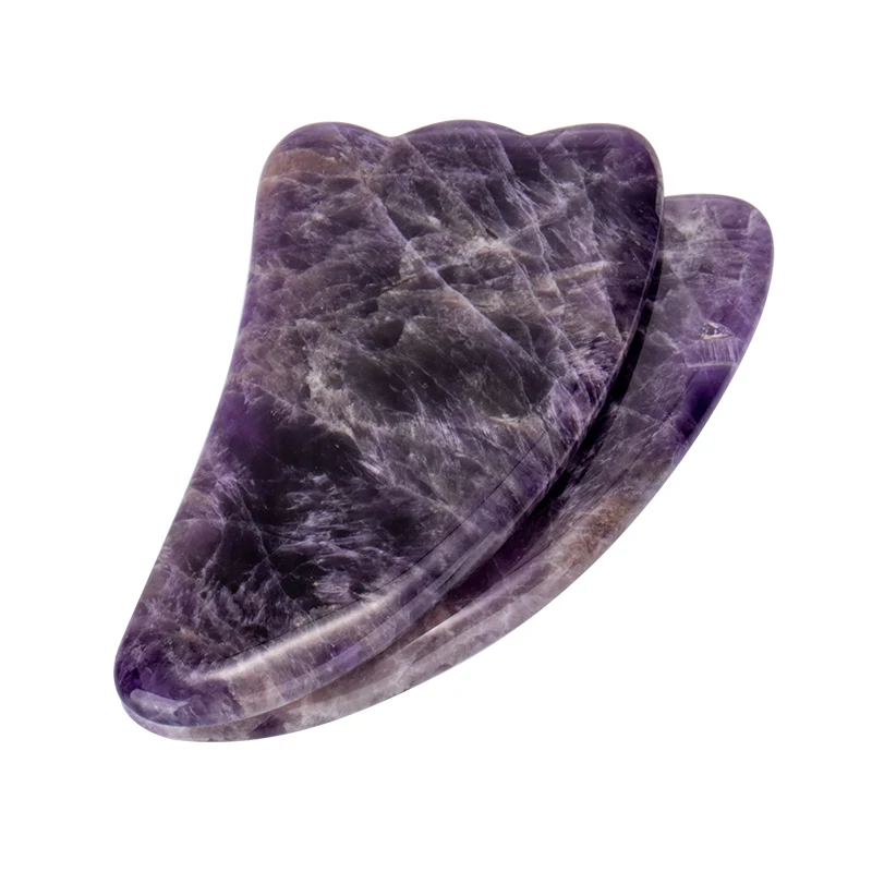 Терапевтический камень гуаша для лица аметист фиолетовый нефрит инструменты 100%