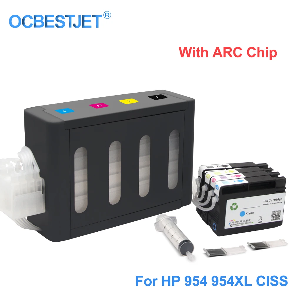 Для HP 954XL 954 XL СНПЧ Непрерывная Подача чернил Системы для Officejet Pro 7740 8210 8710 8715 8720 8725