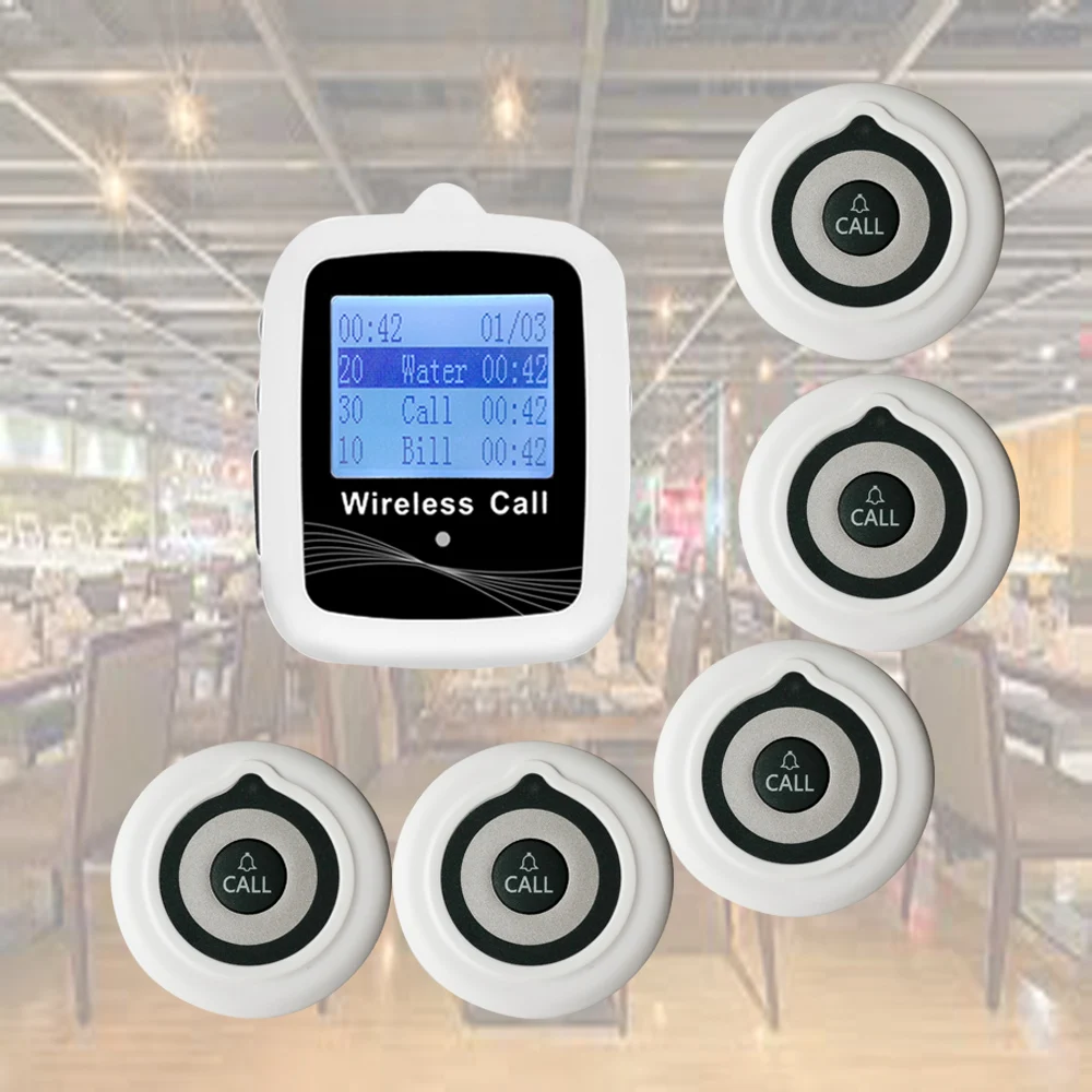 

Пейпер Настольный для ресторана, беспроводная система вызова, часы-приемник, съемная кнопка для обслуживания, кафе, кальян