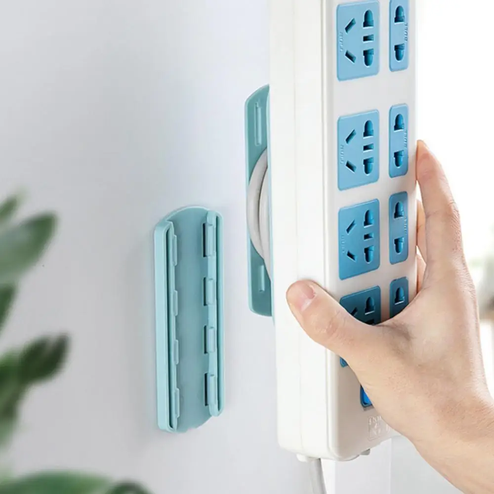 

Self Adhesive Power Strip Desktop Socket Holder Fixator Cable Wire Organizer Wall-Mounted Socket Fixer Remote Holder Hook