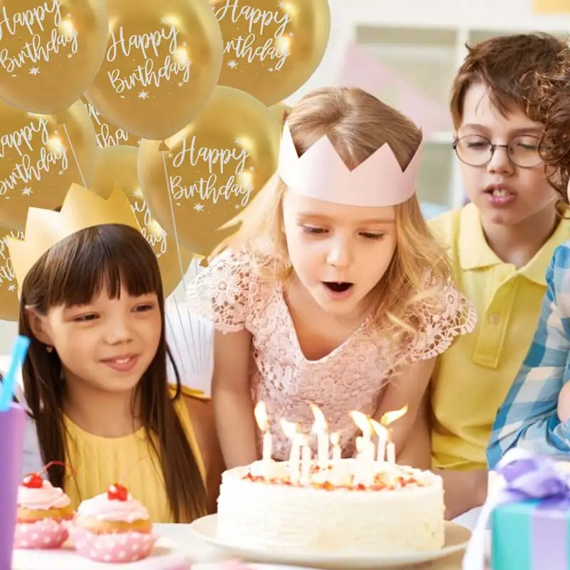 

10pcs 12inch Chrome metallic latex balloons happy birthday printed pattern ballon helium metal globos birthday party decorations