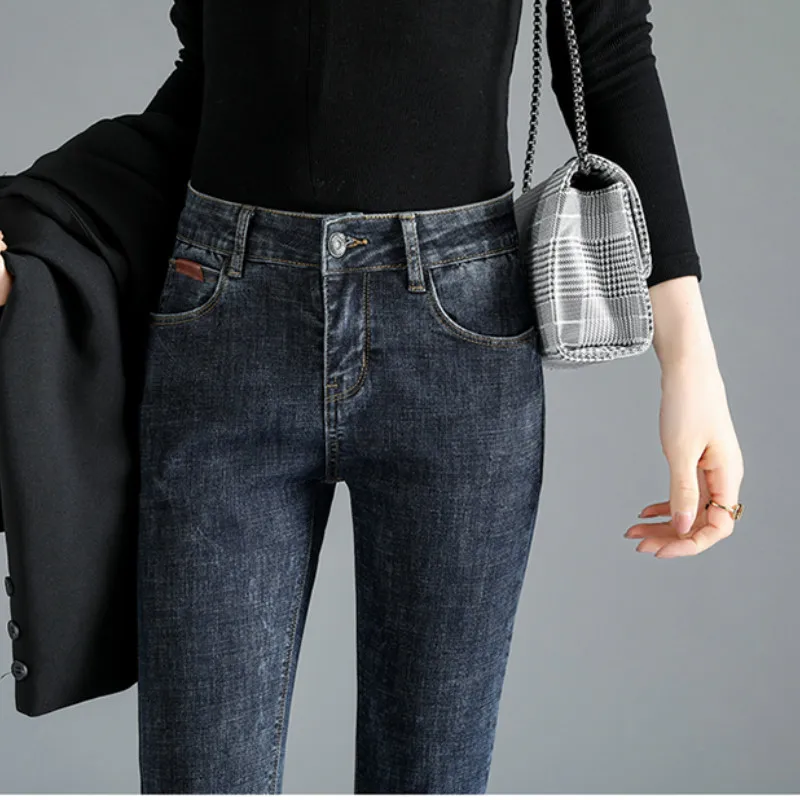 Джинсы для женщин джинсы с высокой талией женские высокоэластичные модные