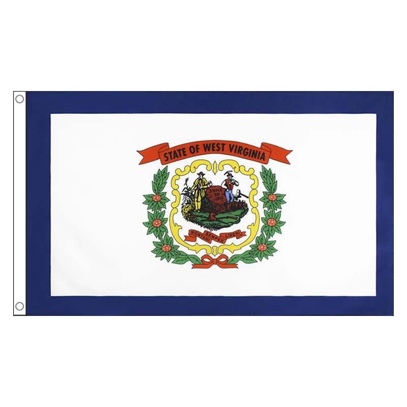 

Free Shipping xvggdg 90x150cm usa state West Virginia flag Polyester Flag with Brass Grommets 3 X 5 Ft