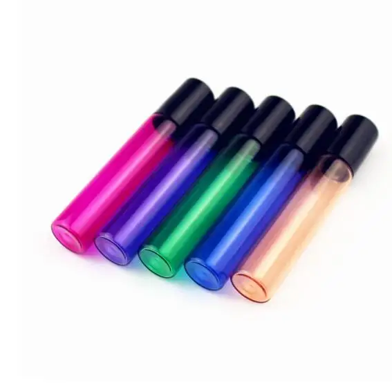 50 шт./лот 1 мл тонкое стекло ролл на бутылке со стеклянным/металлическим шариком