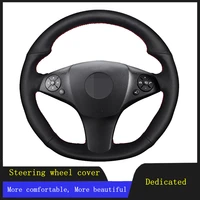 car steering wheel cover braid wearable genuine leather for mercedes benz c63 amg w204 cls class cls c219 w212 c207 e63 r197 sl