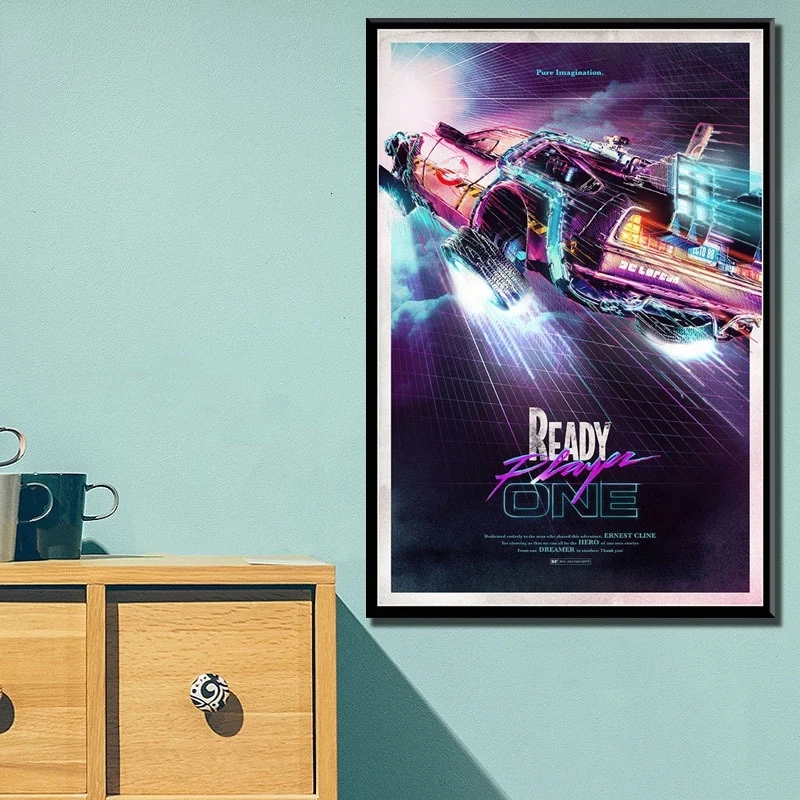 

Klaar Speler Een Hot Movie Terug Naar De Toekomst Spielberg Klassieke Canvas Schilderij Poster Home Decor Print Wall Art Picture