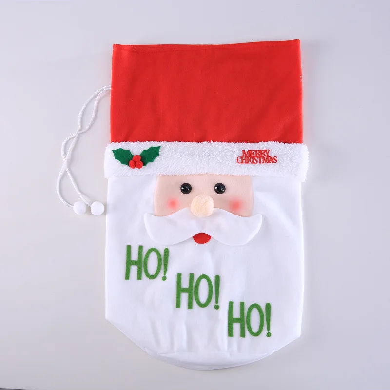 Изысканный большой мешок Санта Клауса рождественские украшения чулки большие