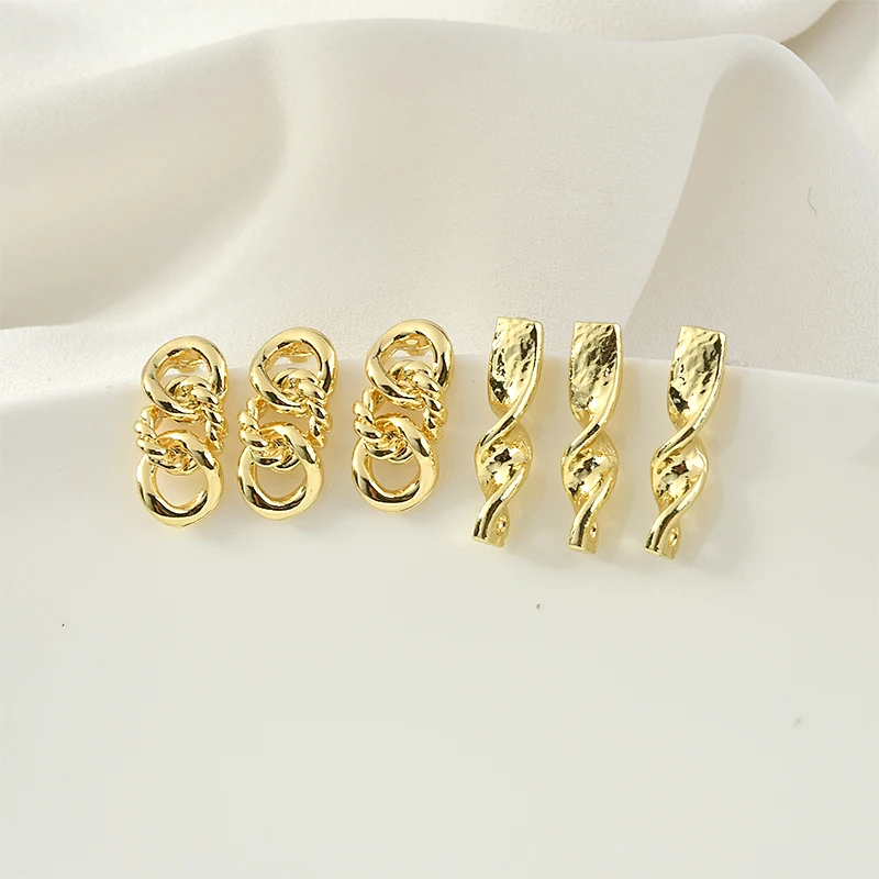 6 шт. плоские спиральные серьги гвоздики из сплава|Ювелирная фурнитура и