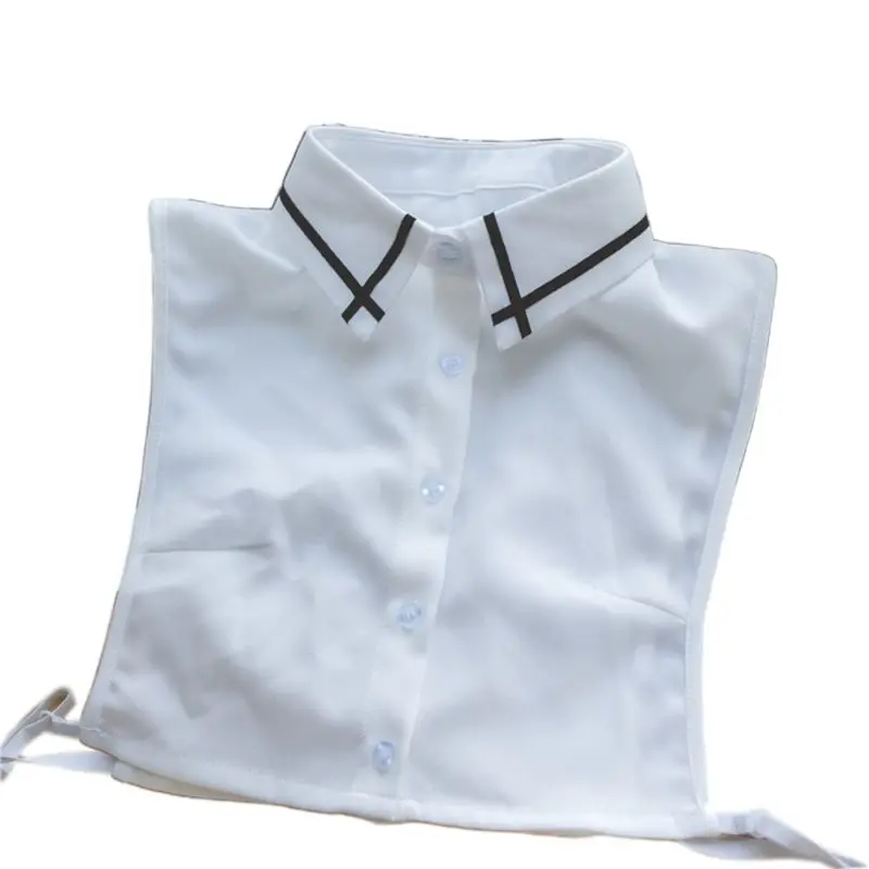 Женская рубашка на пуговицах с отворотами в черную полоску Y5GC |