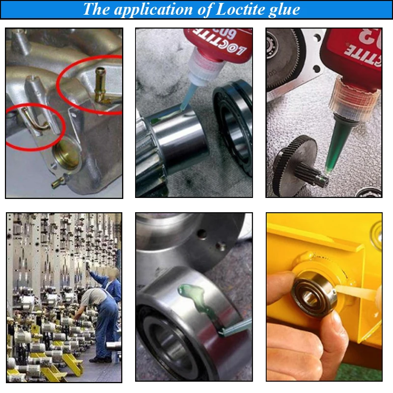 50/250ml New Upgrade Loctite 601 603 609 620 638 640 641 648 680 Cylinder Holding Glue Equipment Bearing Adhesive Sealant - купить по