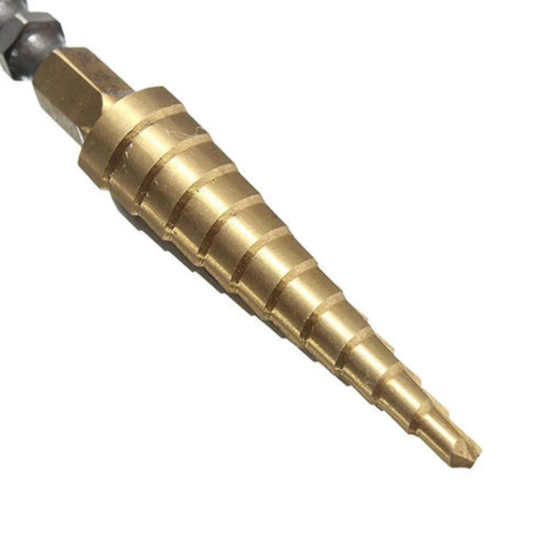 3 13 мм с титановым покрытием HSS ступенчатое Коническое сверло резак для дерева и