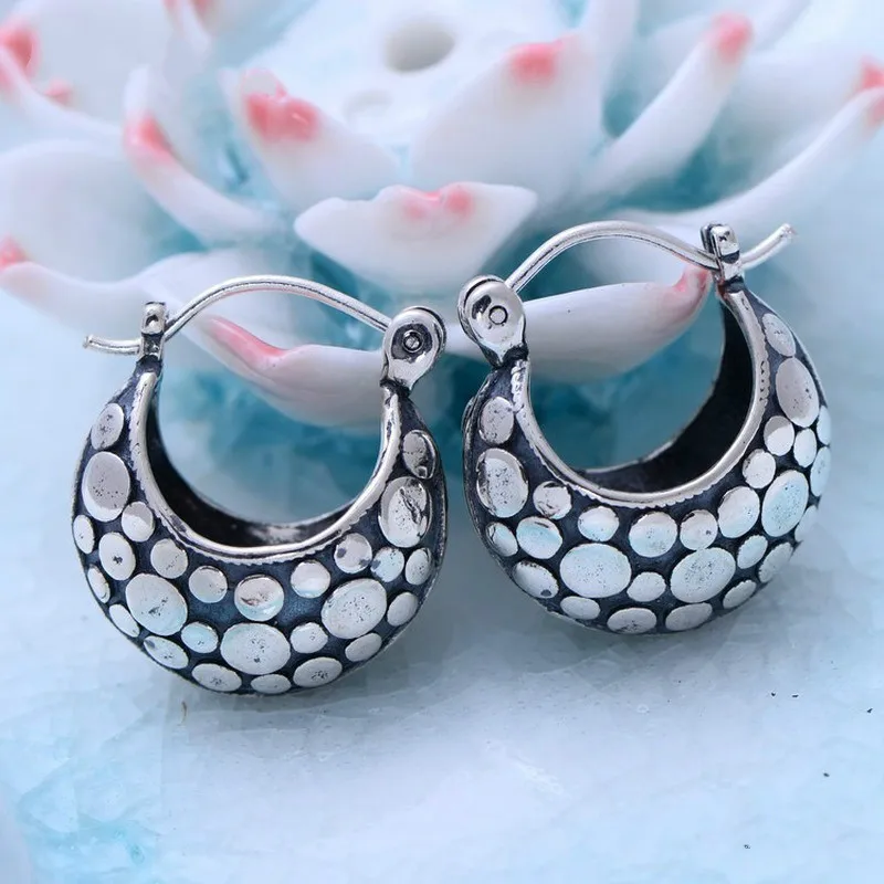 Женские винтажные серьги подвески из серебра 100% пробы|Серьги-подвески| |