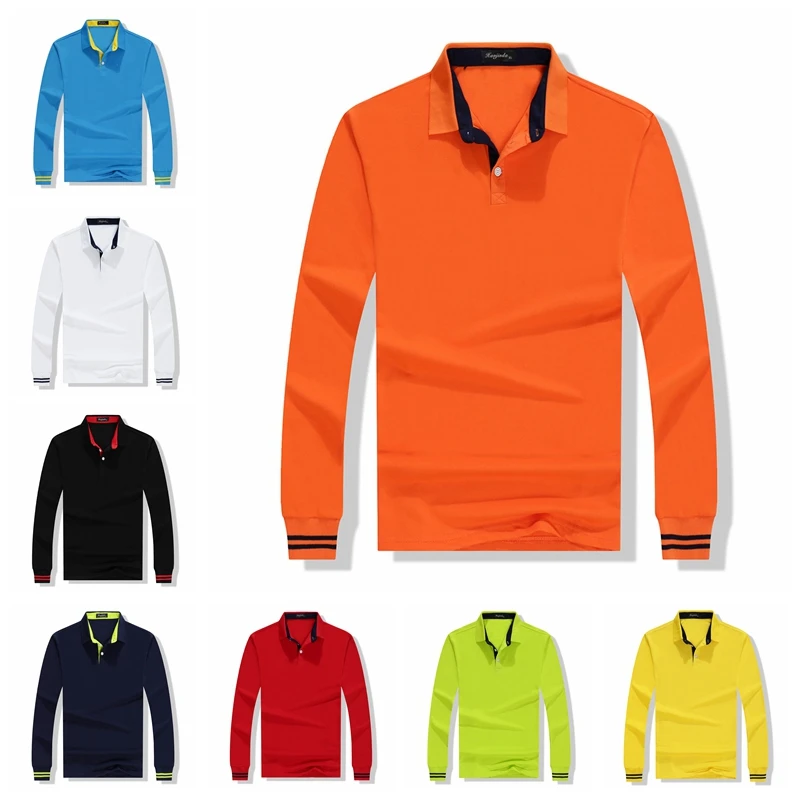 2019 осенние женские хлопковые тонкие рубашки поло с длинными рукавами модные