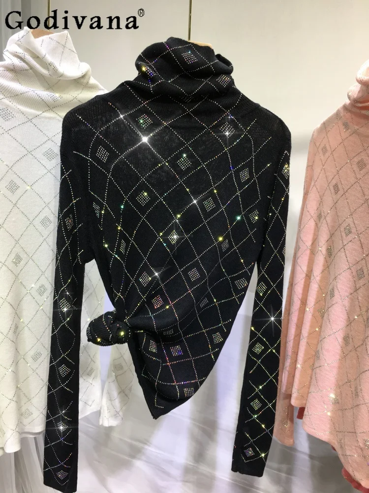 

Вышивка, популярная рубашка с длинным рукавом, Женская водолазка, облегающий свитер с длинным рукавом, Женская внутренняя одежда, джемпер