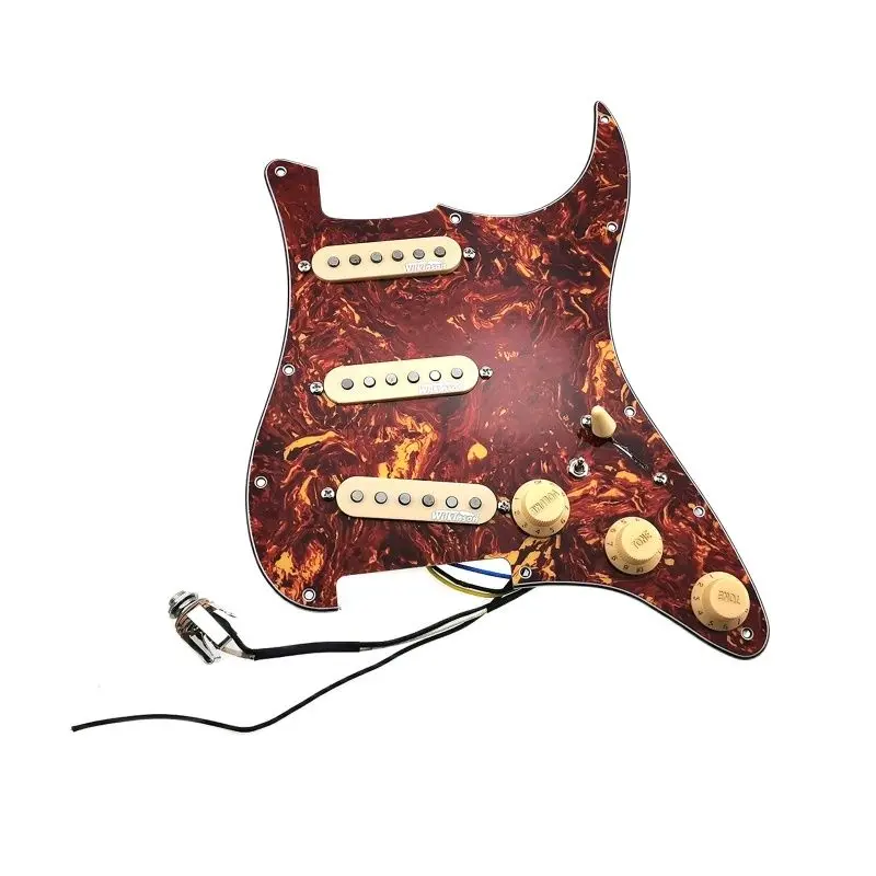 

Prewired Pickguard Wilkinson SSS Ainico 5 Single coil Guitar Pickups 7-Way type fully loaded Prewired Pickguard For Strat Guitar