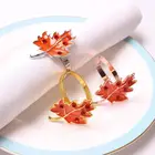 1 шт., набор колец для салфеток из оранжевого клена