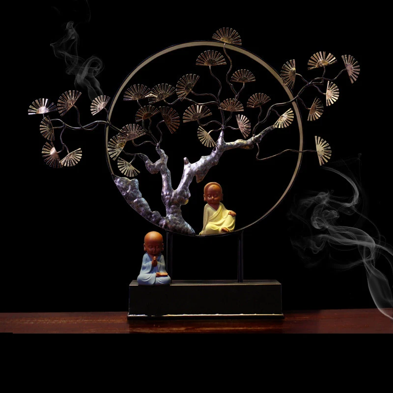 Новое китайское украшение из кованого железа сосны для дома гостиной крыльца