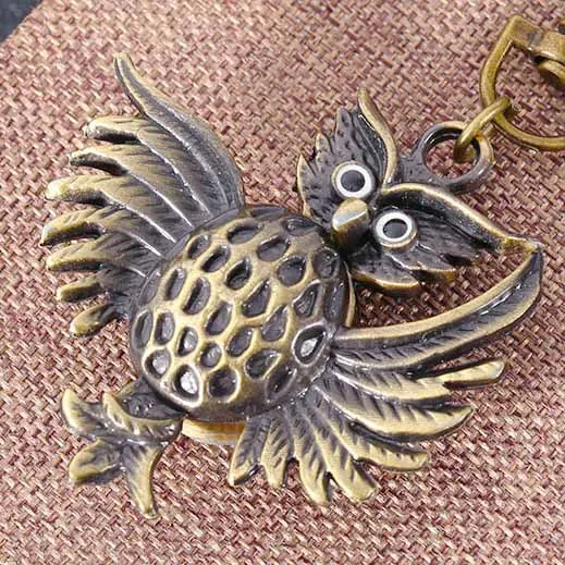 Креативные милые мини жареные пушистые бронзовые часы с изображением совы