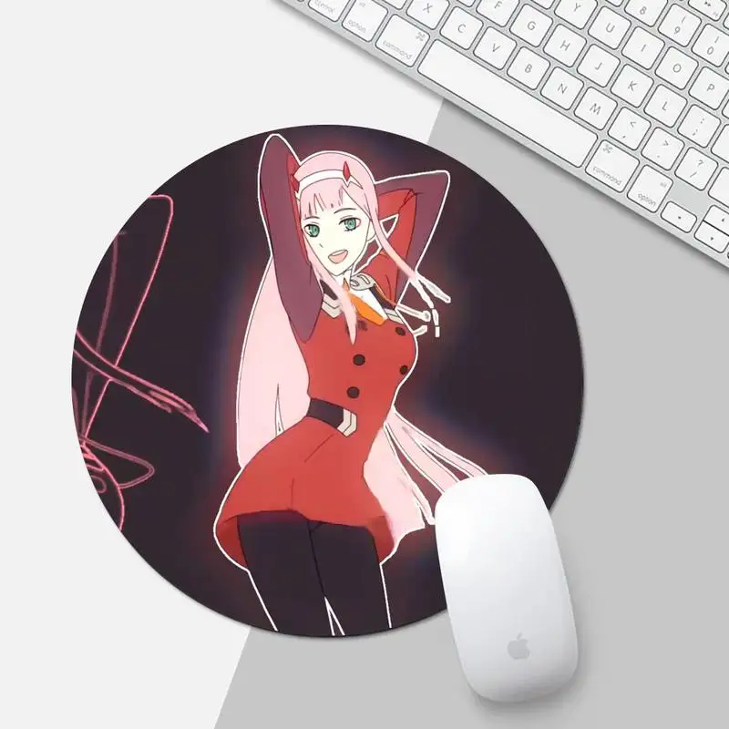

zero two anime Unique Desktop Pad Mousepad Desk Table Protect Game Office Work Round Mouse Mat pad XL Non-slip Laptop Cushion