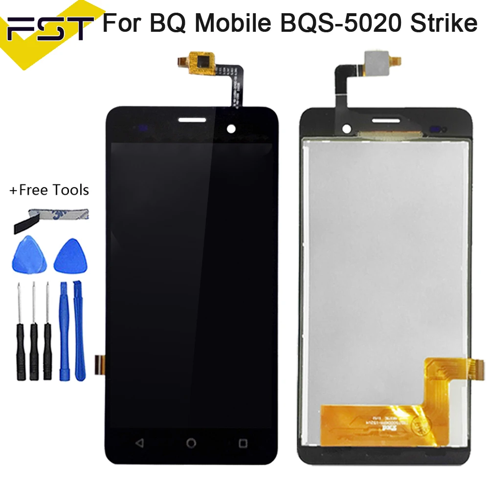 Протестированный высококачественный ЖК-дисплей для BQ BQS-5020 BQS 5020 Strike lcd дисплей с кодирующий преобразователь сенсорного экрана в сборе+ Инструменты