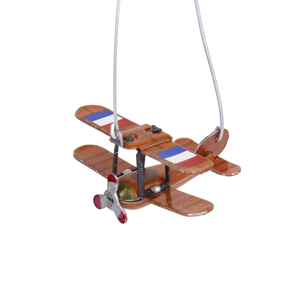 

5 inch Retro Clockwork Tin Toy Carousel Airplane, Home/Office/Desktop/Bookshelf