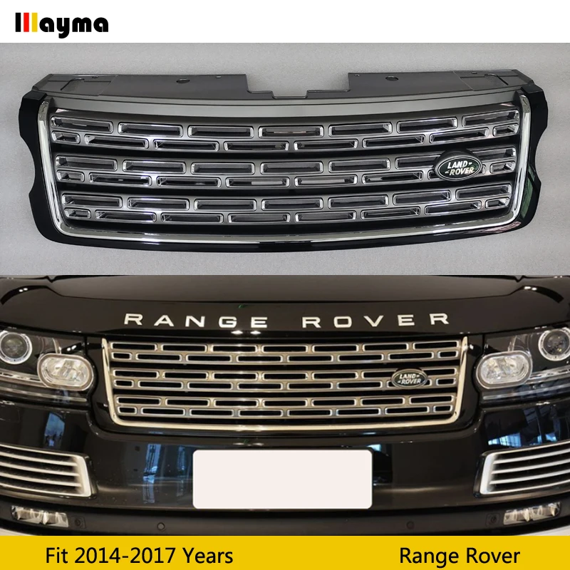 Передние решетки из АБС пластика для Land Rover Range 2014 2015 2016 2017 лет серебристый цвет