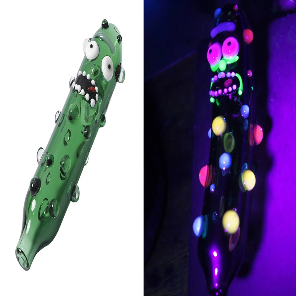 

Трубка с глубокой ложкой ручной работы 4,8 "Pickle Rick