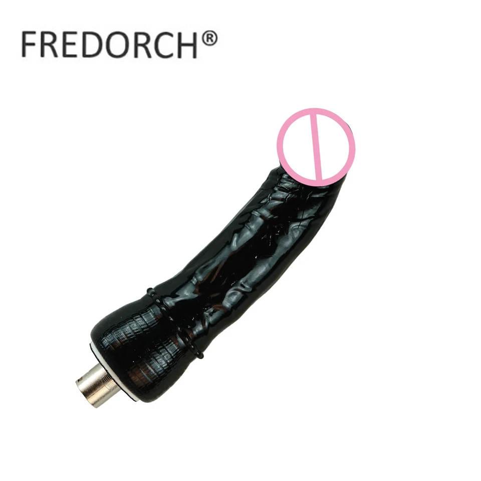 Fredorch механические секс игрушки 3XLR разъем черный фаллоимитатор C13 (длина 20 см
