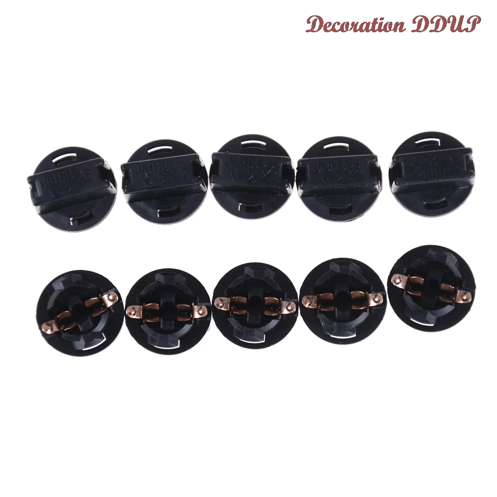 

Hot 10PCS T10 Socket Dashboard Instrument Panel Socket T10 W5W 168 192 194 Twist Lock Wedge Bases Lamp Dash Bulb Plug