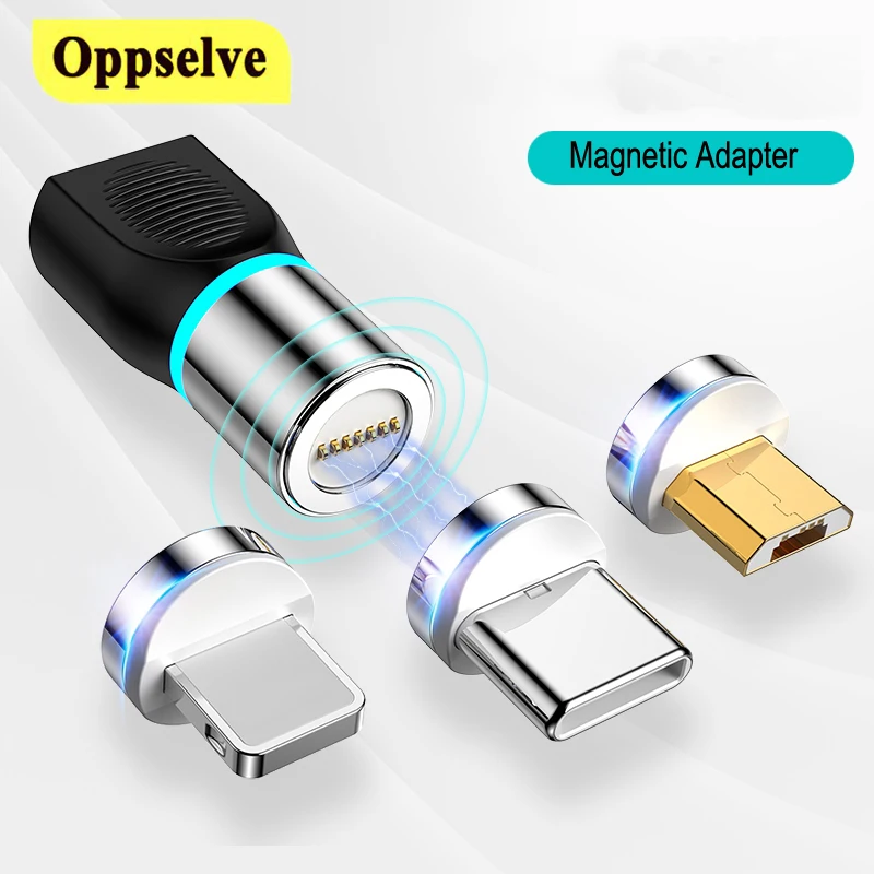 

Magnetic Adapter Micro USB Type C To Type C Converter, for iPhone 12 11 13 Samsung Xiaomi Huawei Fast Charging Cable Connector