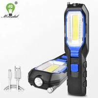 led flashlight with magnetic cob work light car maintenance light multi function rechargeable portable outdoor lighting