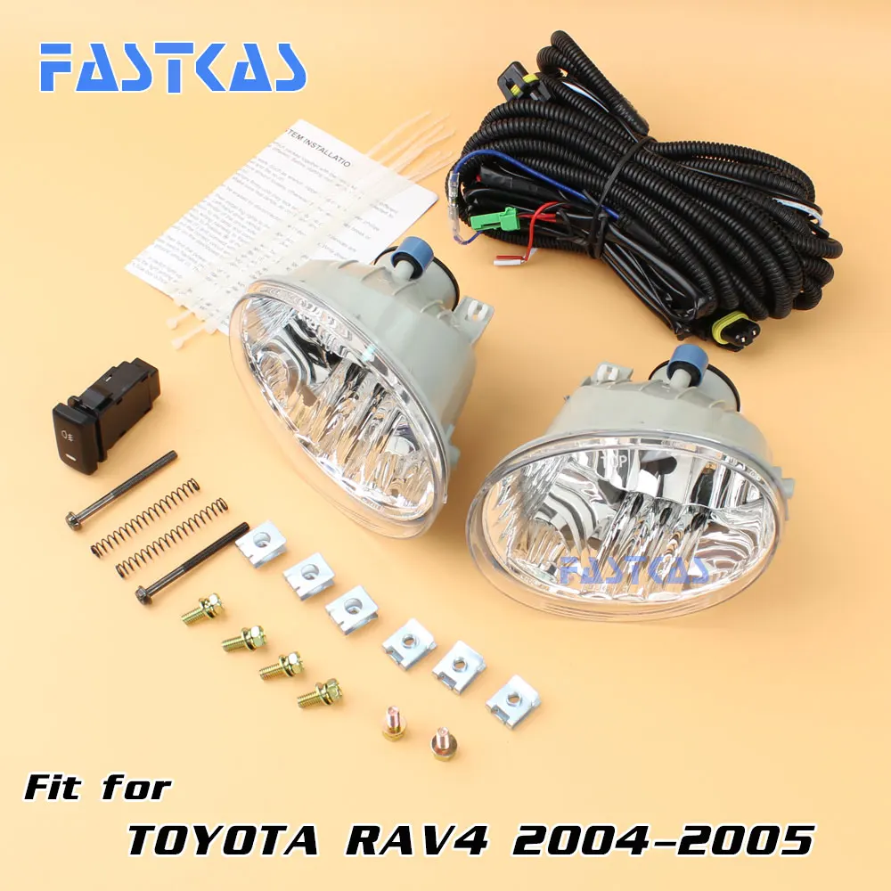 Автомобильная противотуманная фара 12 В в сборе для Toyota RAV4 2004 2005 комплект передних