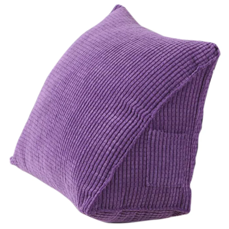 Purple Подушка для чтения спинки, подушка на танкетке, подушка для спины, поясничная Подушка, кровать, офисное кресло, подушка для отдыха, Подушка для спины - Цвет: Purple