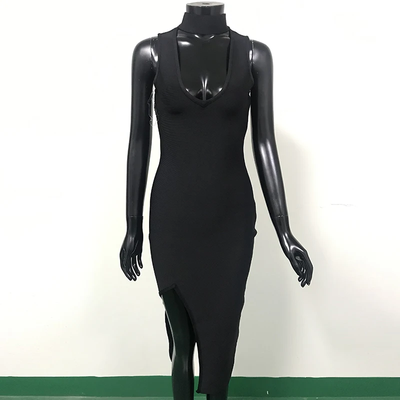 Летнее сексуальное платье новинка 2020 элегантное облегающее вечернее без рукавов