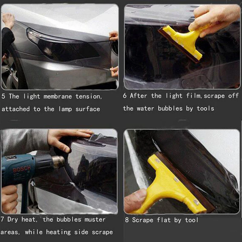 

car stick Auto headlight protective film, headlight color changing film car light scratch-resistant film, lamp anti-split film