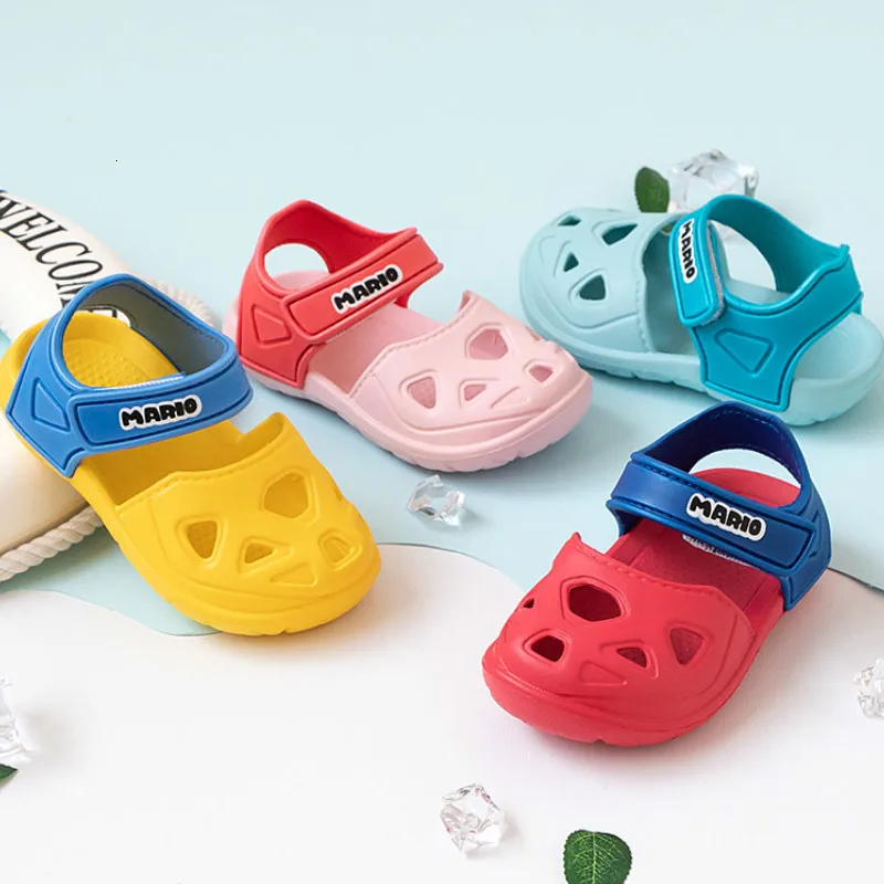 Children's Sandals Slippers Summer Baby Beach Shoes PU Baotou Shoes Girls Sports Children's Hole Baby Boy Sandals kids sandals
