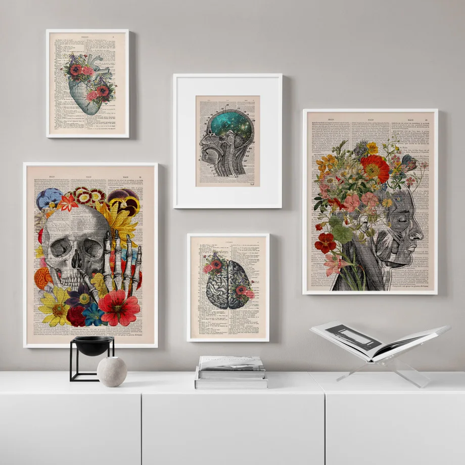 

Anatomy Human Heart Brain Lungs Wall Art Canvas Painting Nordic Posters And Prints Wall Pictures For Living Room Office Doctor