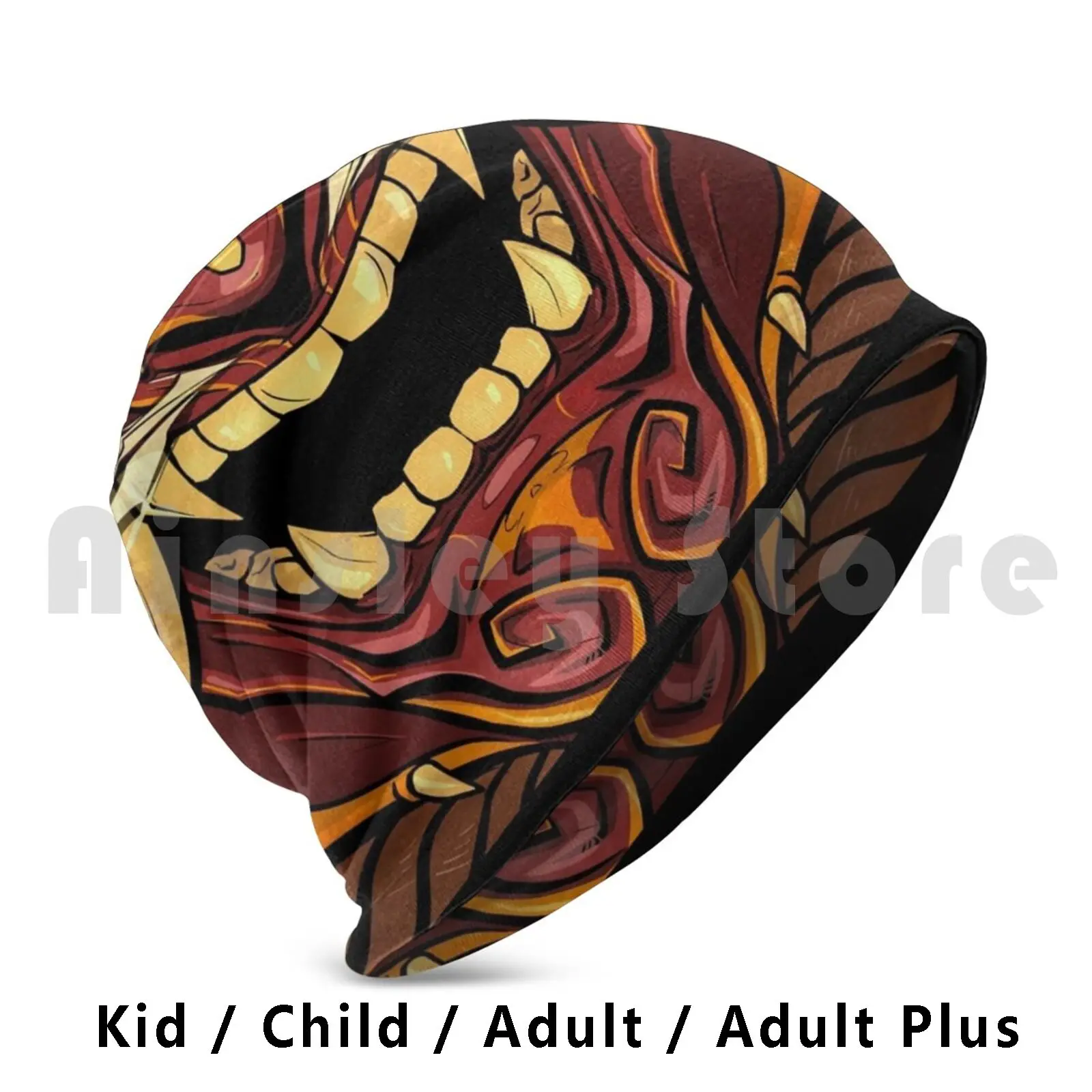 

Вязаная Шапка-бини Menpo Oni в стиле хип-хоп, шапки Oni Menpo, Япония, дьявол, дэмон, секиро, катана