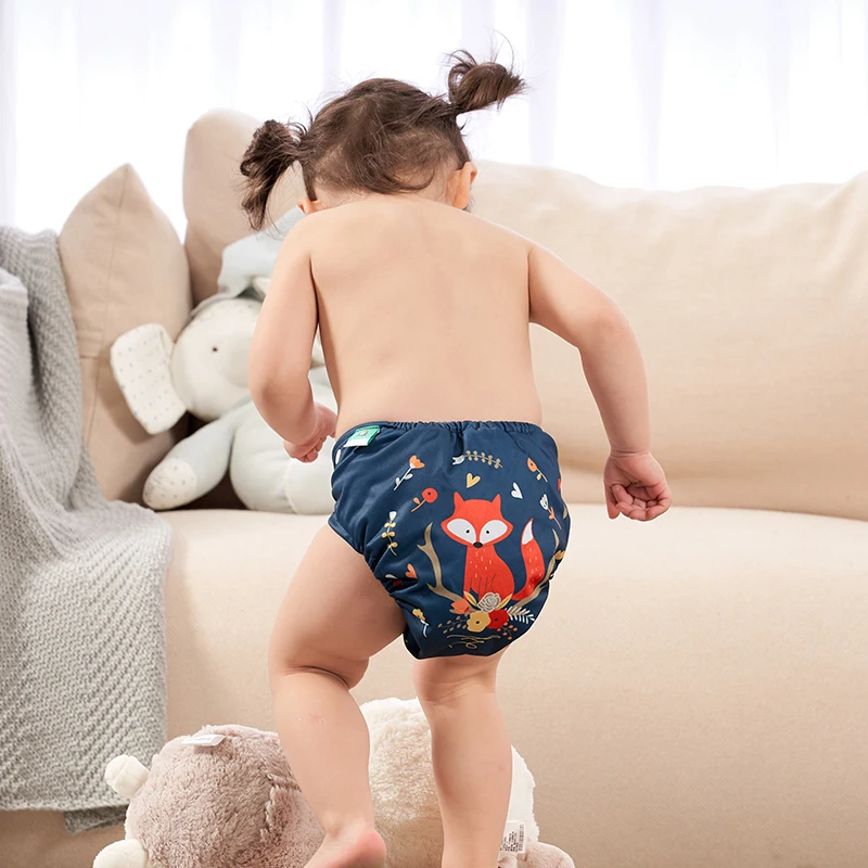 QW33-cloth diaper Elinfant цифровой тканевый подгузник экологичный моющийся Карманный подгузник многоразовый кофе Быстросохнущий Рождественский детский подгузник - Цвет: QW33-cloth diaper