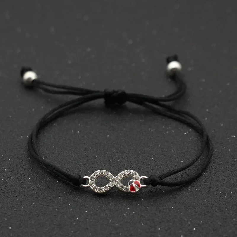 Мозаика Кристалл счастливый цифровой 8 Бесконечность Браслеты для женщин